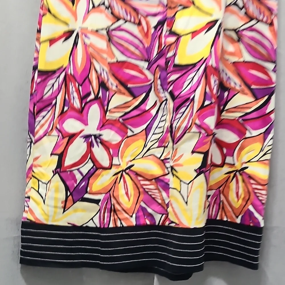 Pink and Purple Sleeveless Sheath Midi Dress‎
